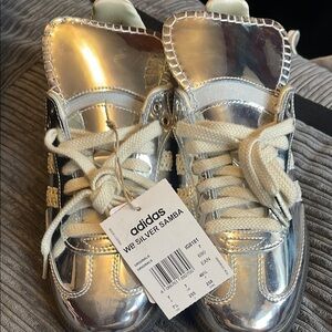 Rare Adidas Women's Silver Samba Shoes